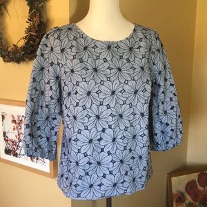 TALBOTS size 8P Embroidered Floral CutOut $109 NEW